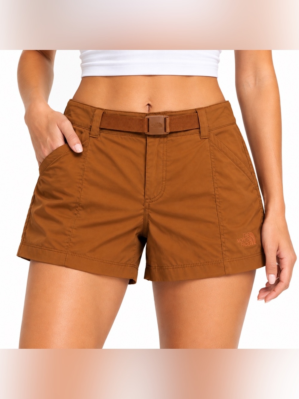 The North Face Women’s Brown Belted Hiking Shorts Size 10 Outdoor Trail
